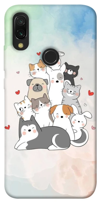 Чохол на Xiaomi Redmi 7 Funny Pets ver.2 фото 1 з 1