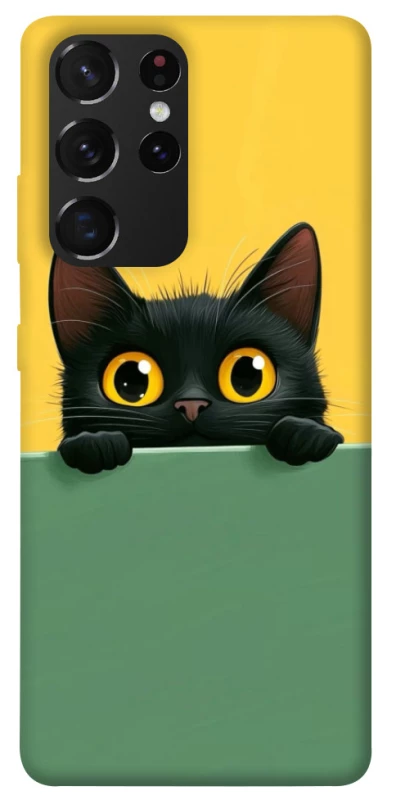 Чехол на Samsung Galaxy S21 Ultra Black cat v2 фото 1 из 1
