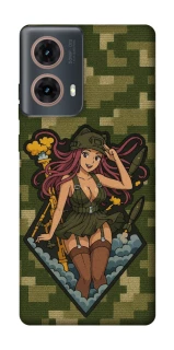 Чохол на Motorola Moto G85 Military Waifu фото 1 з 1