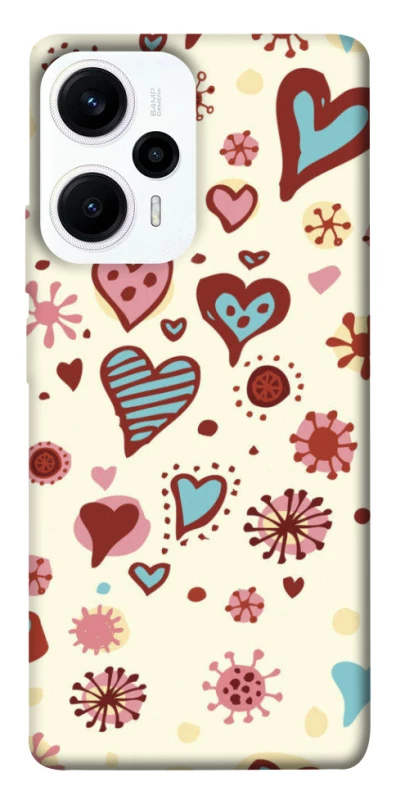 Чохол на Xiaomi Poco F5 / Note 12 Turbo Pretty hearts фото 1 з 1