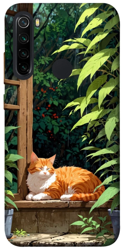Чехол на Xiaomi Redmi Note 8 red cat фото 1 из 1