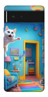 Чохол на Google Pixel 6 crazy cat фото 1 з 1