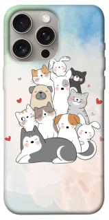 Чохол на Apple iPhone 15 Pro Max (6.7") Funny Pets ver.2 фото 1 з 1
