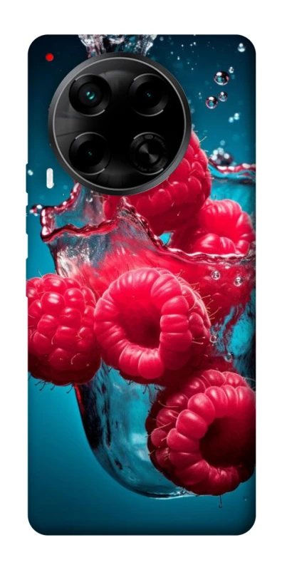 Чехол на TECNO Camon 30 (CL6) Малинка в воде фото 1 из 1