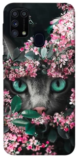 Чохол на Samsung Galaxy M31 Кіт в квітах фото 1 з 1