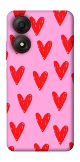 Чехол на ZTE Blade A34 4G Red hearts 2 фото 1 из 1