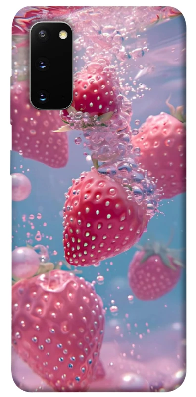 Чохол на Samsung Galaxy S20 Полуниця в воді фото 1 з 1