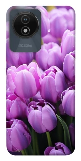 Чехол на Vivo Y02 Фиолетовые тюльпаны фото 1 из 1