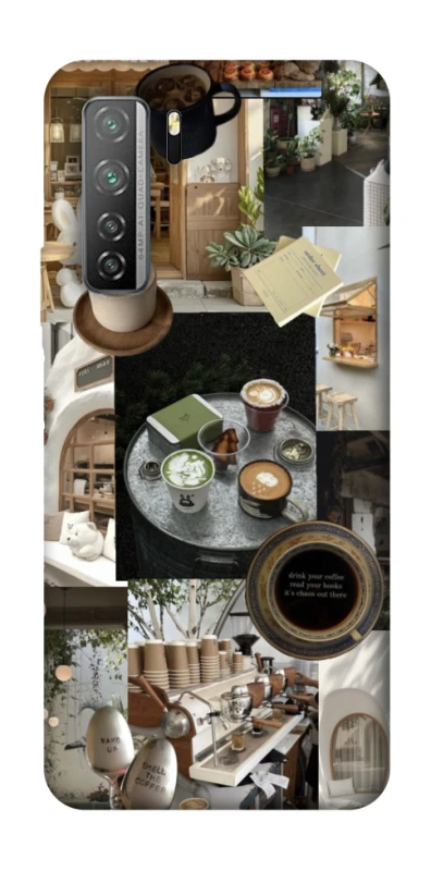 Чохол на Huawei Nova 7 SE Coffee collage ver.4 фото 1 з 1