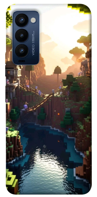 Чохол на TECNO Camon 18 Minecraft sunset фото 1 з 1