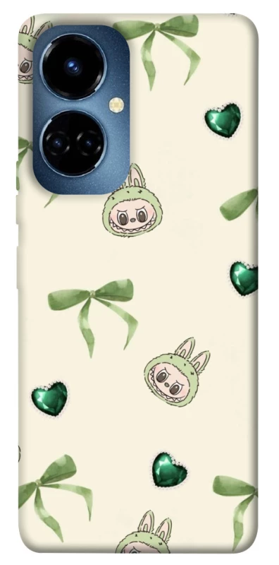Чохол на TECNO Camon 19 Labubu Green Heart фото 1 з 1