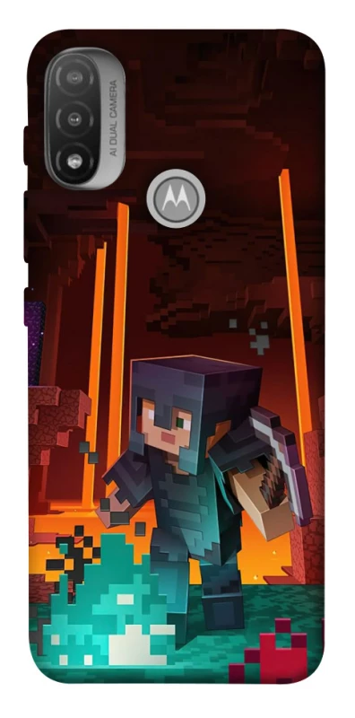 Чохол на Motorola Moto E20 Minecraft game adventure фото 1 з 1
