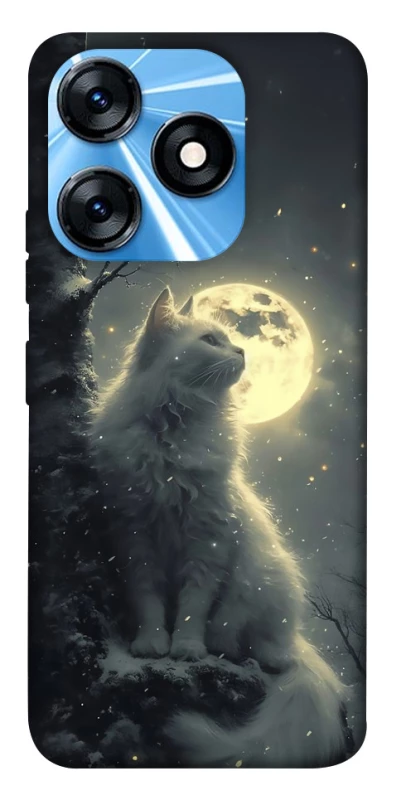 Чохол на TECNO Spark 10 Кіт під місяцем фото 1 з 1