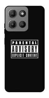 Чохол на Motorola Moto G15 4G Parental Advisory Label фото 1 Чохол на Motorola Moto G15 4G Parental Advisory Label фото 1 з 1