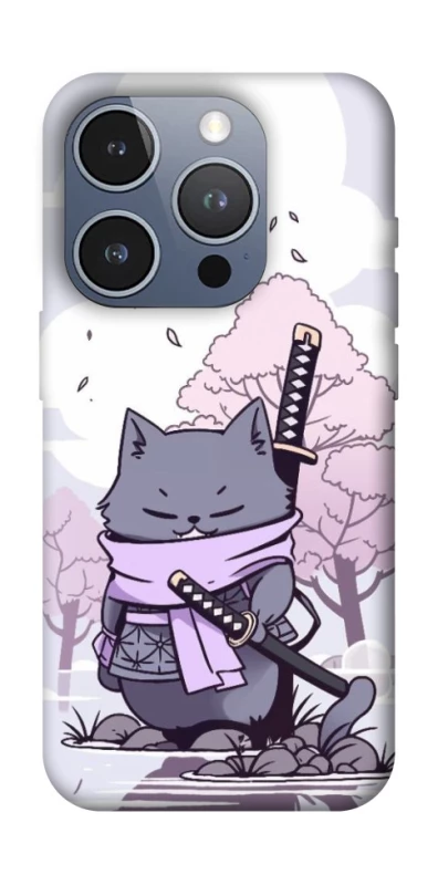 Чехол на Apple iPhone 16 Pro Samurai cat фото 1 из 1