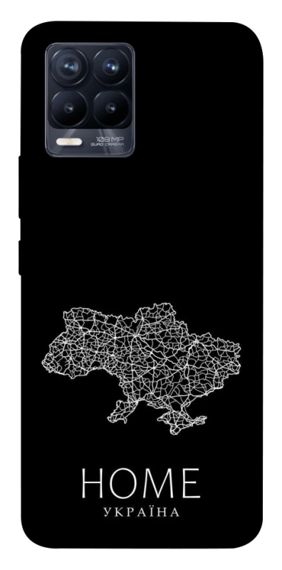 Чохол на Realme 8 Ukraine black map фото 1 з 1
