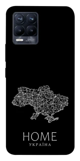 Чохол на Realme 8 Ukraine black map фото 1 з 1
