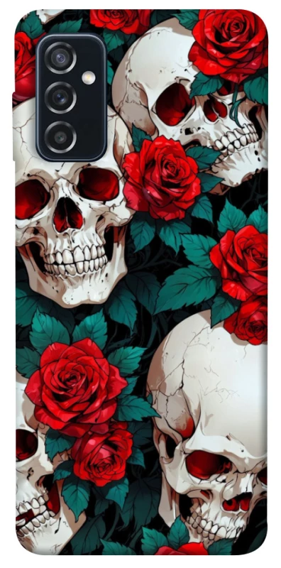 Чохол на Samsung Galaxy M52 skull and rose фото 1 з 1