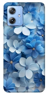 Чехол на Motorola Moto G84 Синие цветы фото 1 из 1