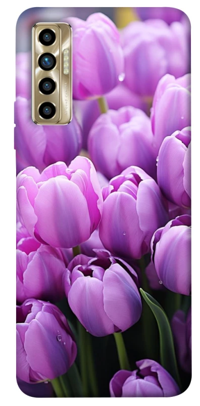 Чохол на TECNO Camon 17P Фіолетові тюльпани фото 1 з 1