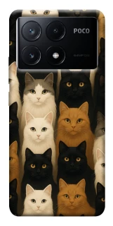 Чехол на Xiaomi Poco X6 Colorful Cat Collage фото 1 из 1