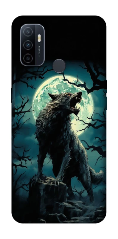 Чохол на Oppo A53 / A32 / A33 Вовк під місяцем фото 1 з 1