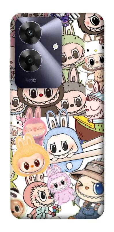 Чехол на Realme Note 60 All Labubus фото 1 из 1