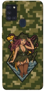Чехол на Samsung Galaxy A21s Military Waifu фото 1 из 1
