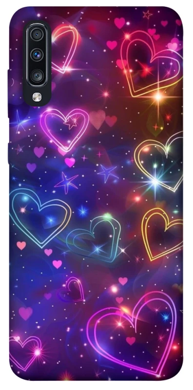 Чохол на Samsung Galaxy A70 (A705F) Drawn hearts фото 1 з 1