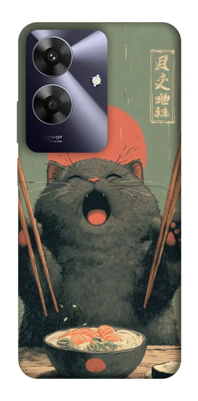 Чехол на Realme Note 60 Hungry Cat фото 1 из 1