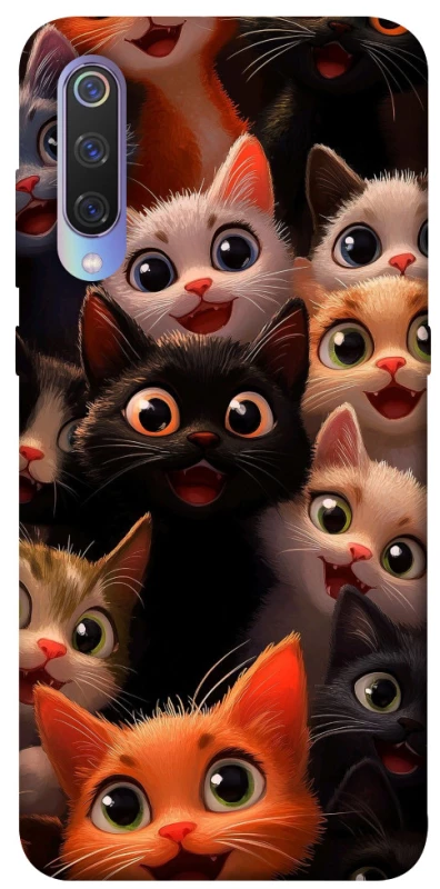 Чохол на Xiaomi Mi 9 happy cats фото 1 з 1