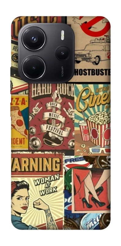 Чохол на Xiaomi Redmi Note 14 4G (Europe version) Retro collage ver.2 фото 1 з 1