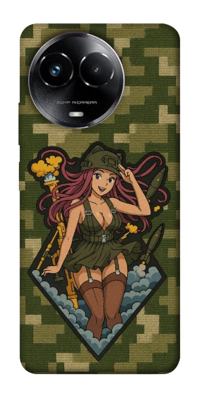 Чехол на Realme C67 4G Military Waifu фото 1 из 1