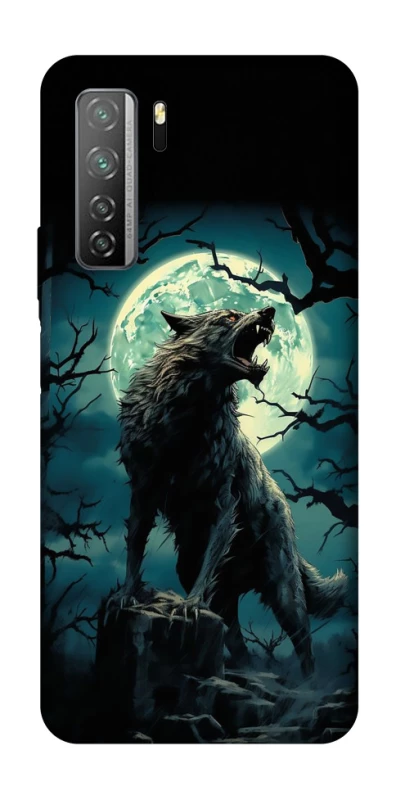 Чохол на Huawei Nova 7 SE Вовк під місяцем фото 1 з 1