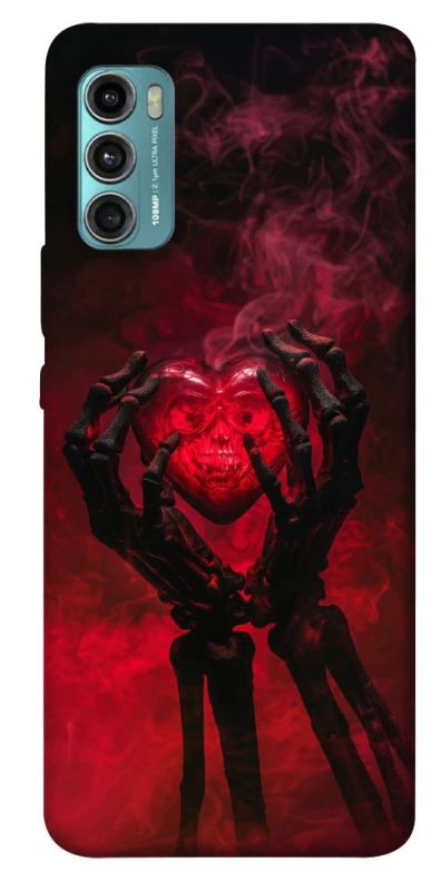 Чохол на Motorola Moto G60 Heart in the hands of a skeleton фото 1 з 1