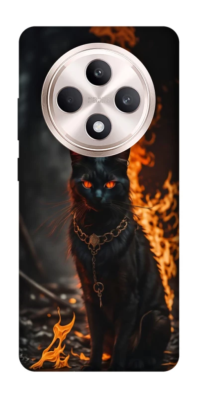 Чехол на Oppo Reno 12 F 4G/5G Огненный кот фото 1 из 1