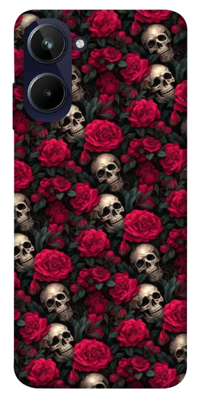 Чохол на Realme 10 4G Черепа та рози фото 1 з 1