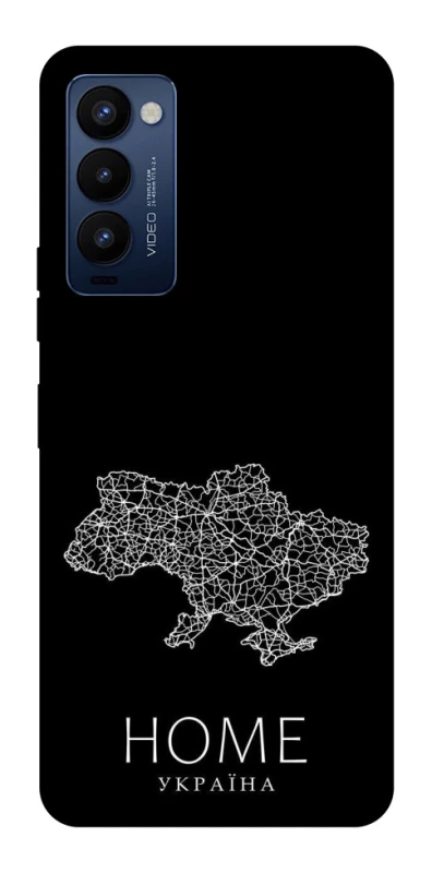 Чехол на TECNO Camon 18 Pro Ukraine black map фото 1 из 1