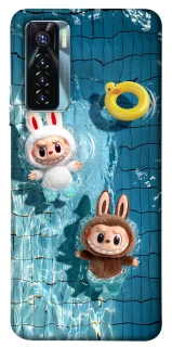 Чохол на TECNO Camon 17 Pro Labubu in the pool фото 1 з 1
