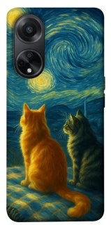 Чехол на Oppo A58 4G Cats under the stars фото 1 из 1