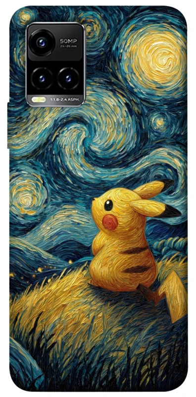 Чохол на Vivo Y21 / Y33s Pikachu and Van Gogh фото 1 з 1