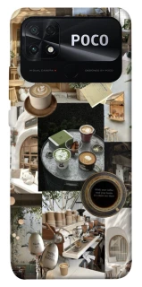 Чехол на Xiaomi Poco C40 Coffee collage ver.4 фото 1 из 1