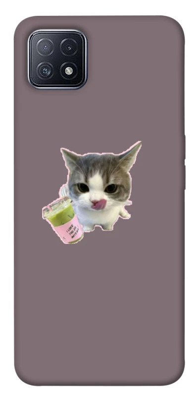 Чехол на Oppo A73 cat matcha фото 1 из 1