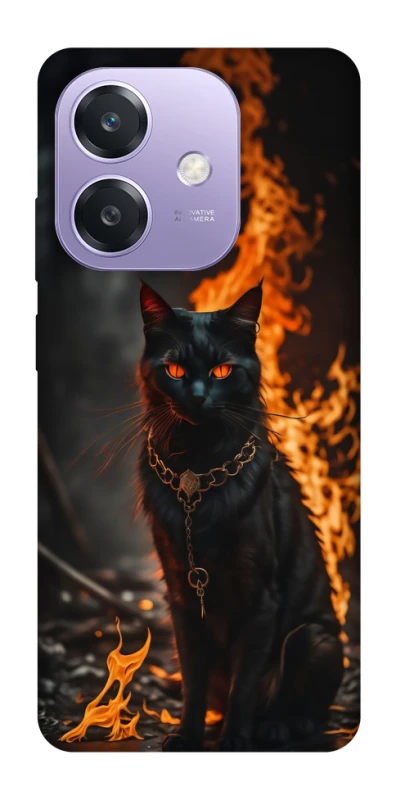 Чохол на Oppo A3X Вогняний кіт фото 1 з 1