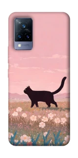 Чохол на Vivo V21 cat on a field фото 1 з 1
