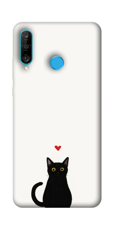 Чохол на Huawei P30 lite cat in love фото 1 Чохол на Huawei P30 lite cat in love фото 1 з 1