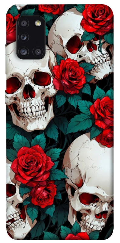 Чохол на Samsung Galaxy A31 skull and rose фото 1 з 1