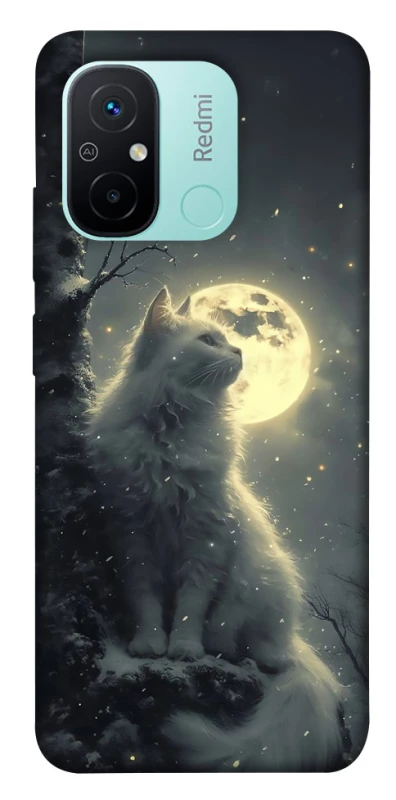 Чохол на Xiaomi Redmi 12C / Poco C55 Кіт під місяцем фото 1 з 1