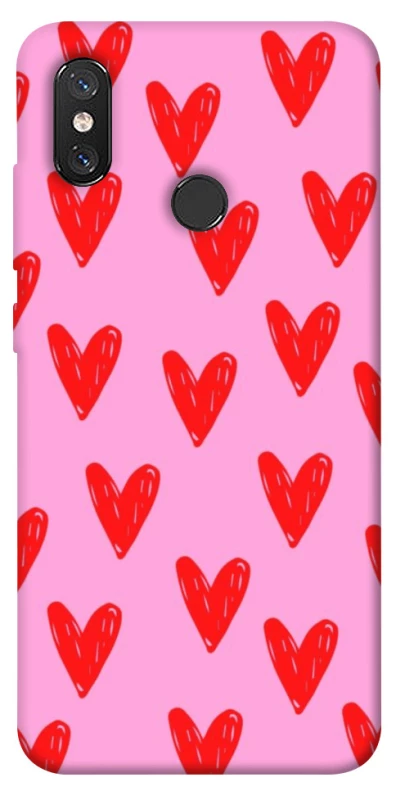 Чохол на Xiaomi Mi 8 Red hearts 2 фото 1 з 1