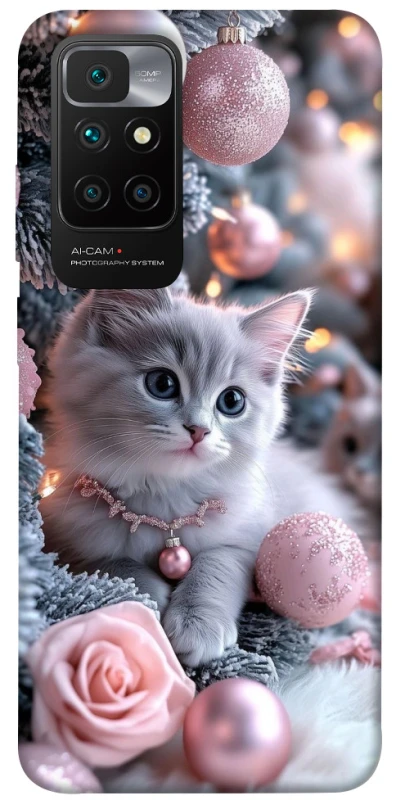 Чохол на Xiaomi Redmi 10 Christmas Kitty фото 1 з 1